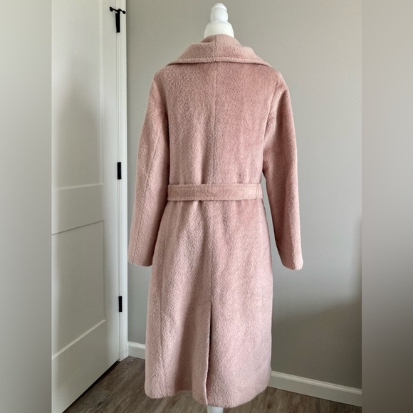 Jones New York Blush Wool Belted Trench Coat - Size 16 Extra Large XL - Picture 2 of 9